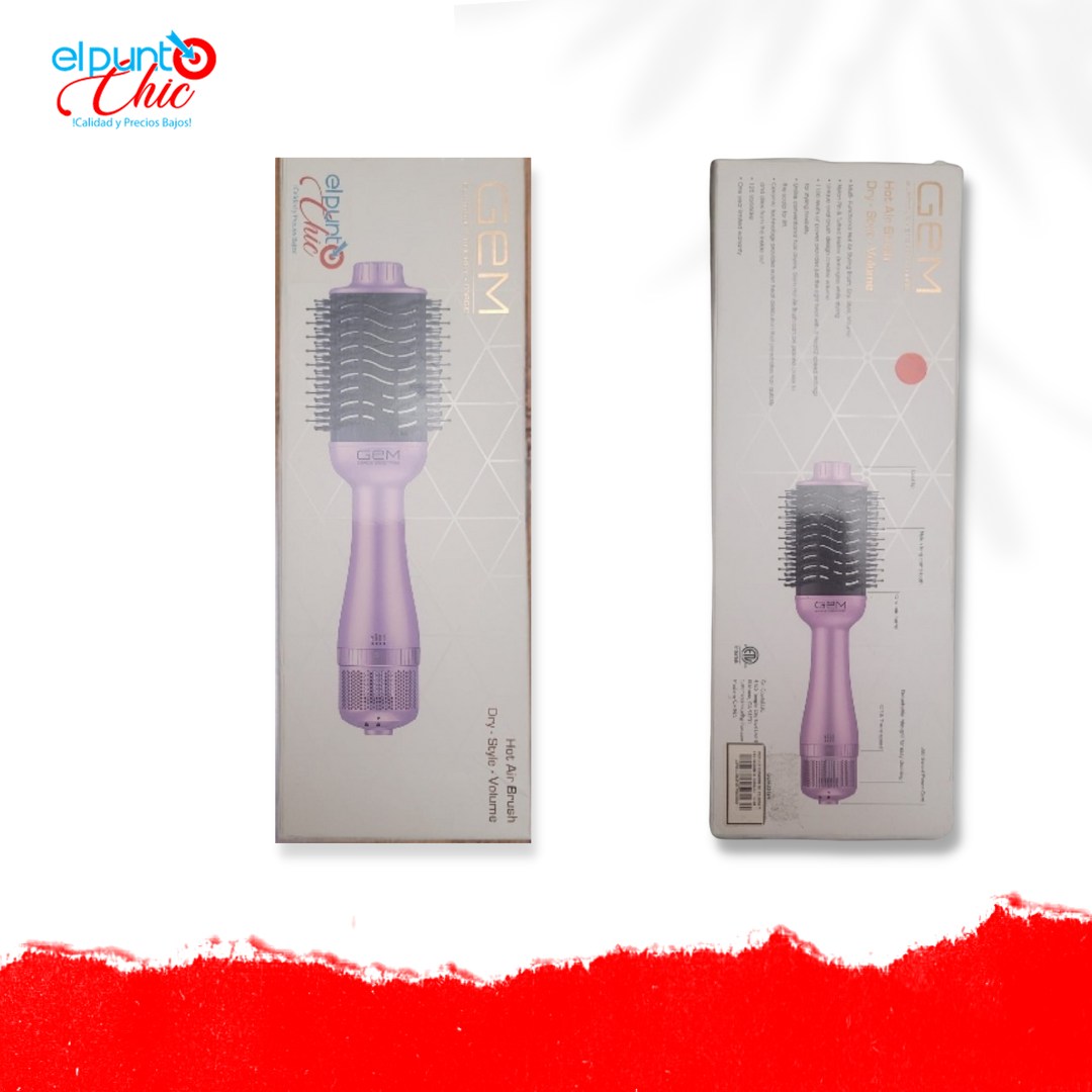 Cepillo Secador Y Voluminizador Profesional Gem El Punto Chic