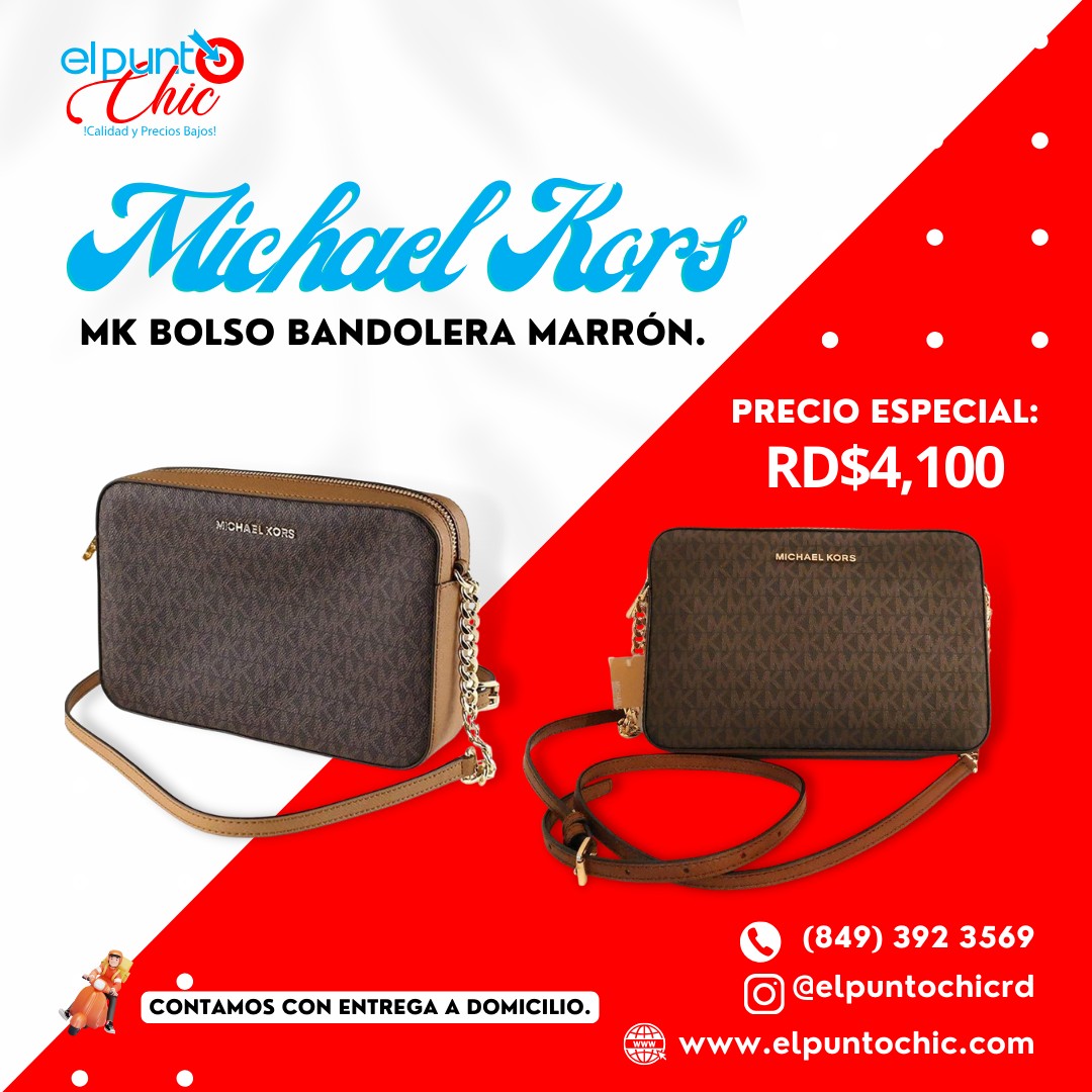 MK Bolso bandolera marron