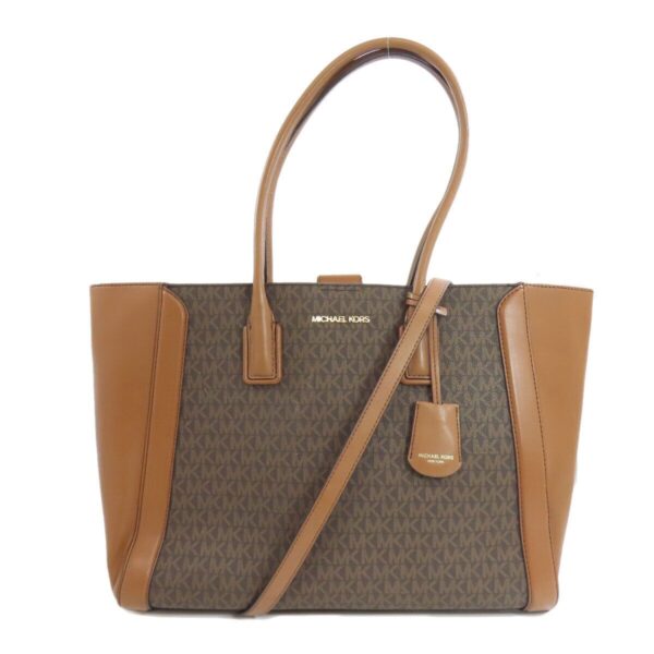MK SATCHEL W IPAD CASE BROWN